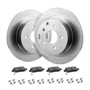 Front and Rear Brake Kit Compatible with 2013 Nissan Altima (Base, SL, SV S Sedan), 2014-2018 Nissan Altima, 2019-2023 Nissan Altima (with Manual Parking Brake), Hollow Structure Front Rotors