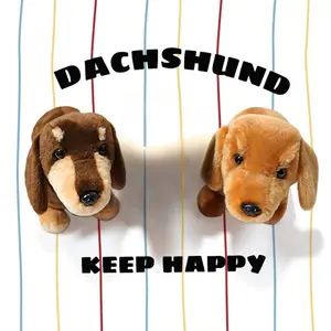 2-Piece Dog Plush Animal Set 9.8-inch Dachshund Plush Toy Soft and Cute Dog Toy Perfect Gift to Spark Children's Creativity Ideal for Birthday and Children's Parties