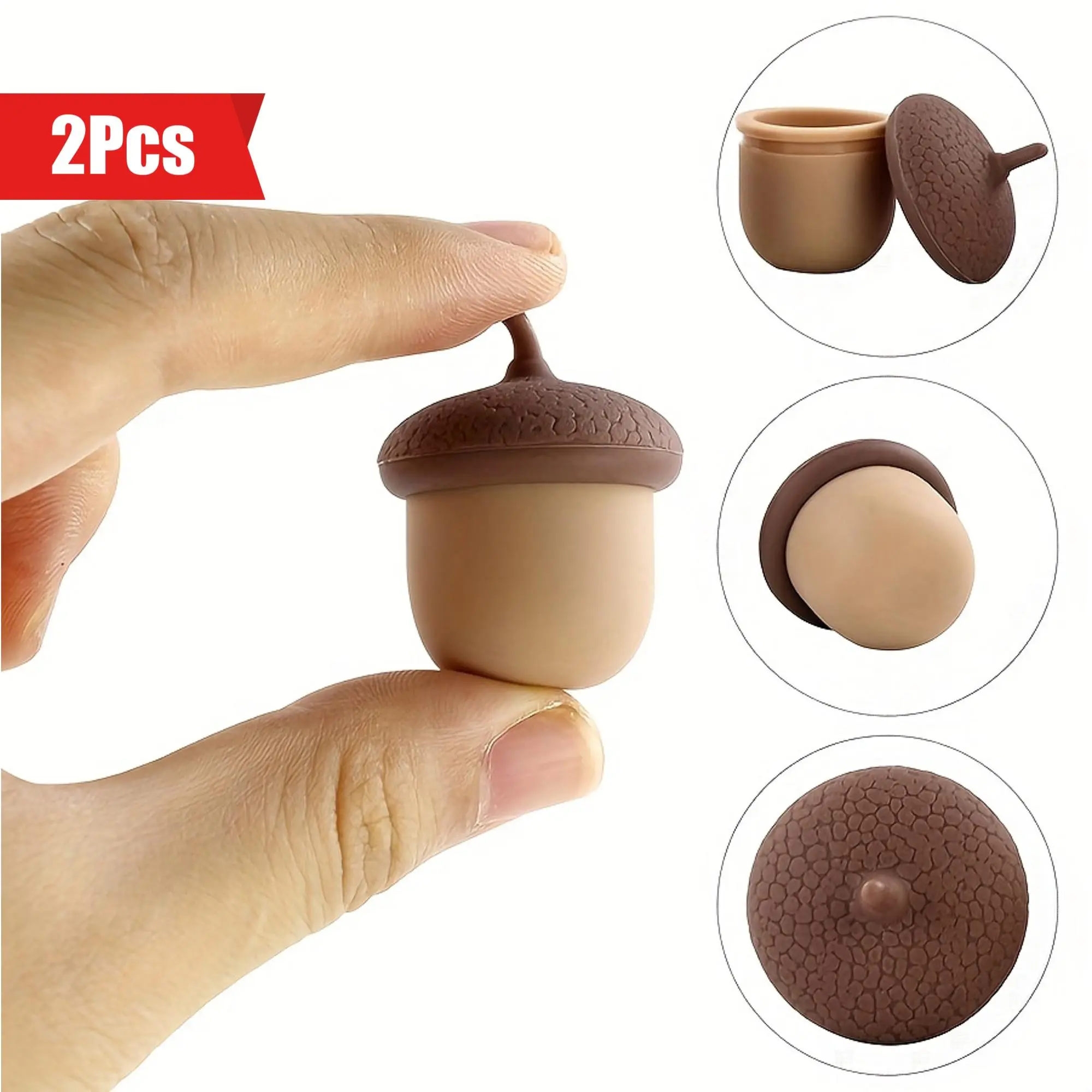 Two 0.17oz Silicone Containers for Storing And Dispensing Creams, Lotions, Powders, Pills, Seasonings, And Other Additions