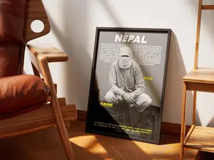 Nepal Poster | Nepal Poster | Nepal Portrait Poster | Music Artist Posters | Nepal Album Poster | Music Album Poster | French Rap