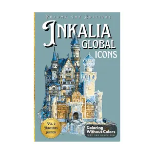 Inkalia: Global Icons – Reverse Ink Tracing Coloring Book for Adults & Teens: Trace 37 World Landmarks Using Just One Black Pen – A Travel-Sized ... Movement (Inkalia: Trace, Travel & Share) Paperback – June 12, 2025