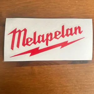 All red melapelan sticker