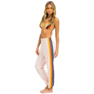 5 STRIPE SWEATPANTS - LIGHT PINK