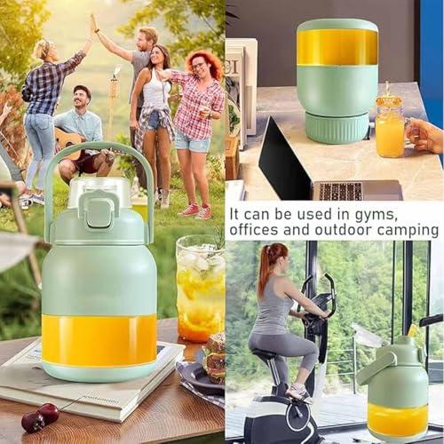 Portable Wireless Juicer Cup 18oz, USB Rechargeable Automatic Blending Cup with Detachable Lid, Multifunctional Fruit Juicer for Travel & Outdoor
