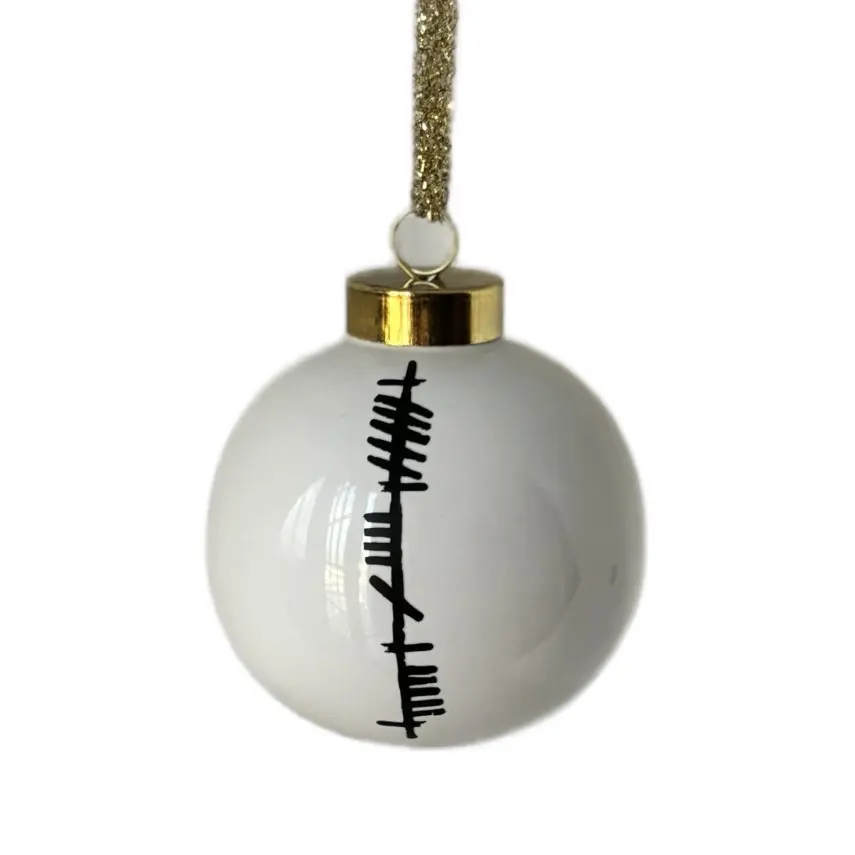Personalized Irish Gifts - Ogham, Sister Ornament, Gaelic Blessings - Happy Christmas Ornaments with Nollaig Shona