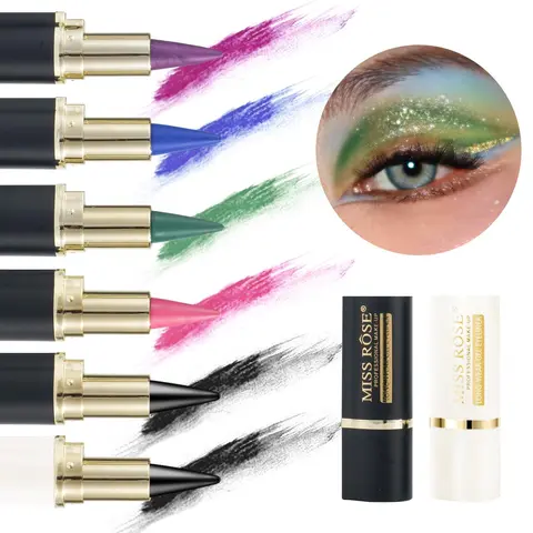 Long Lasting Gel Eyeliner, Longwear Eyeliner, 1 Count Smooth Matte Finish Eyeliner Stick, Professional Eye Makeup Products, Eye Makeup Supplies for Women & Girls, Cosmetic