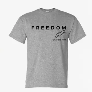 Charlie Kirk Freedom, Tribute Memorial, American Patriot, American Hero Signature Tee, Unisex Streetwear,  Menswear Womenswear, Activist Patriot