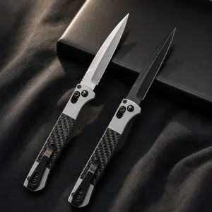 Ergonomic Carbon Fiber & Aluminum Handle Folding Pocket Knife Model 4170, High Hardness Long Retention Sharp Blade, Lightweight Multi-Use EDC Tool for Kitchen, Hiking & Camping Trips