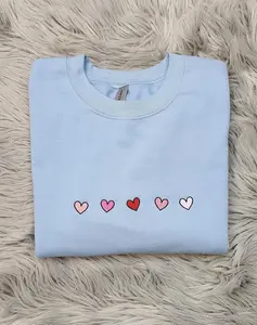 Cute Mini Hearts Embroidered Crewneck - Valentine's Crewneck - Mini Hearts - Gift For her - Cute Crewneck
