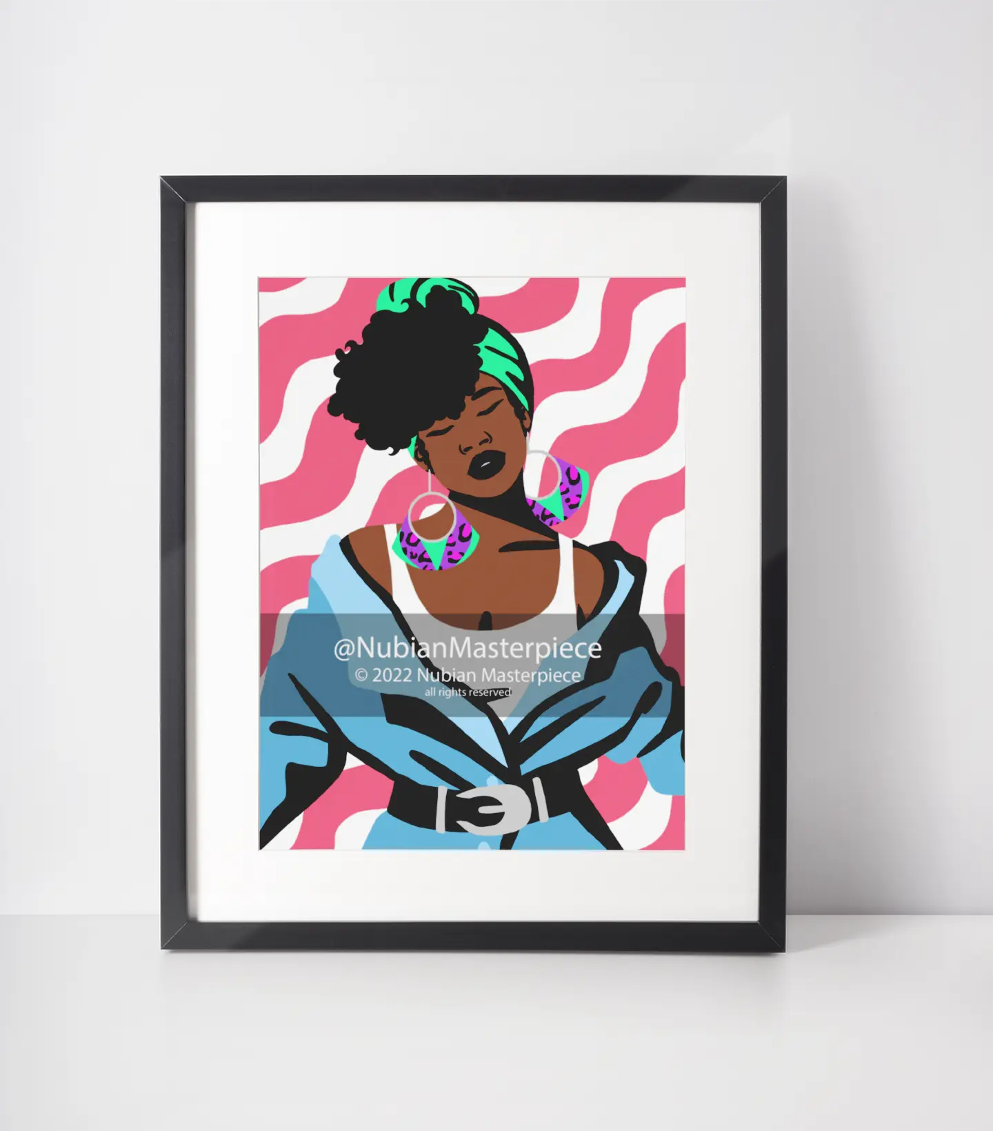 "Melanin Magic: Perfect" - Nubian Masterpiece 11x17 Inch, Wall Art Print or Wall Art Print + Frame, Durable Plastic Frame with Sawtooth Hanging Hardware, Easy-to-Open Tabs, Decor Poster