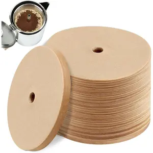 Percolator Coffee Filters  300 Count, 3.75 Inch  Unbleached Disposable Disc Coffee Filter, Round Coffee Filter Paper for Bozeman Percolator Coffee Pot Camping, , Office