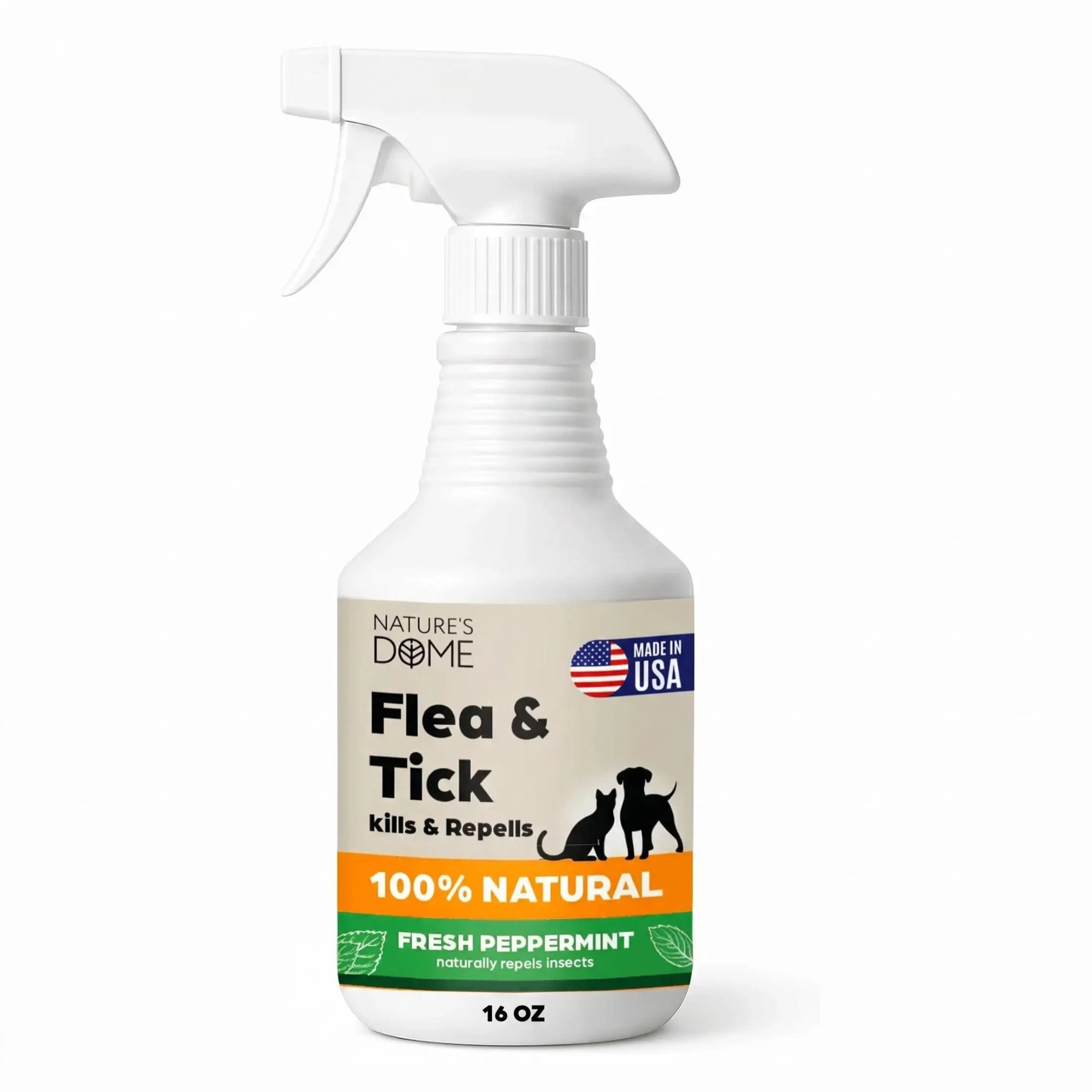 Nature’s Dome Flea & Tick Spray Peppermint – 16 oz