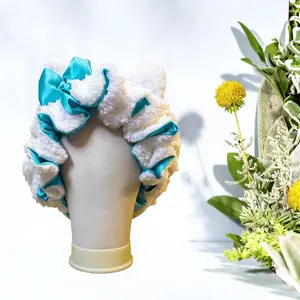 Luxury Kitty Teddy Bonnet -Adjustable, Comfortable Stylish,Daily Hair Care and Protection with SatinLining & Cute Ears,No Frizz All ComfortStylish Curl Protection for Daily Hair Care Durable Halloween hair bonnet