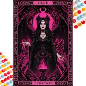 5D DIY Full Drill Diamond Painting - Diamond Painting Kit Night Queen Mosaic Canvas DIY Wall Art, Home Wall Decoration