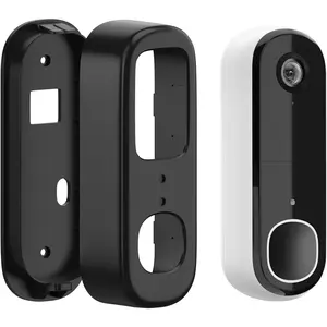 Anti- Doorbell Bracket for Arlo Video Doorbell  (2nd Gen), Easy No-Drill Mounting Bracket, Weatherproof Protection for Arlo Doorbell Camera, Ideal for Homes, Apartments, Rentals, Black