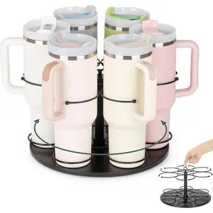 Upgraded Water Bottle Organizer for  40 oz/30 oz/20 oz,Rotating  Cup Organizer Holder,Tumbler Holder Organizer, Easy to Install Kitchen Organizers and Storage for  Cup Accessories