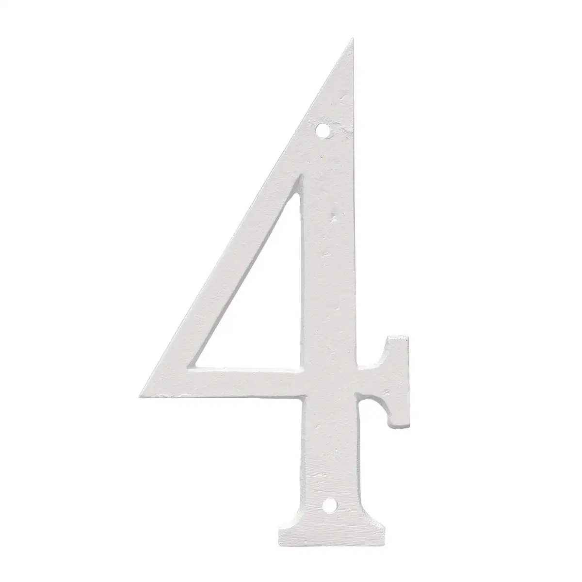 4 in. Standard Aluminium Metal Wall House Number Sign, Easy-Mount Number 4