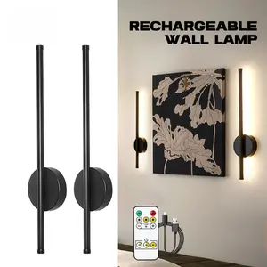 Modern Charging Wall Lamp Set, 50cm LED Light with Remote Control, Magnetic Detachable Wireless, Indoor Decor Lights