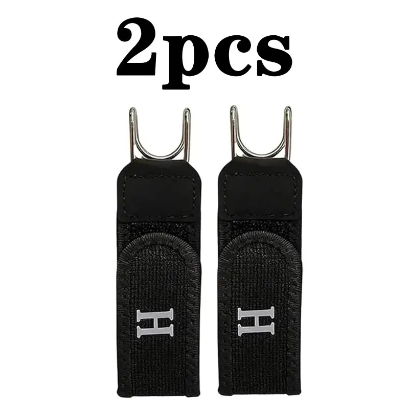 2PCS Buckleless Elastic Belt Hook Adjustable Metal Hook Men Women Unisex Buckle-Free Invisible Waist Belt Closure Outdoor Work EDC