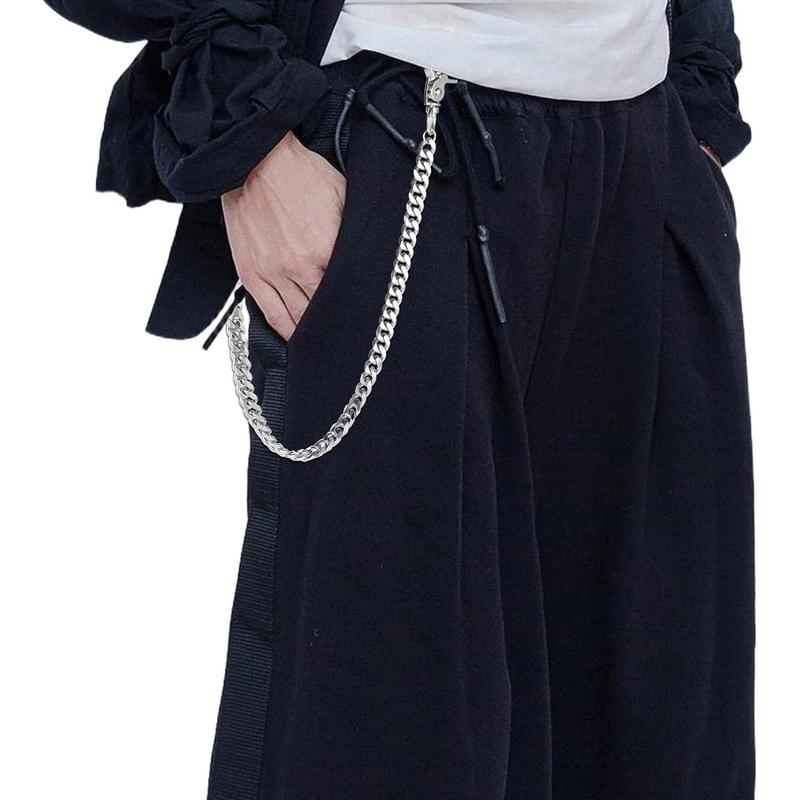 Chain for Pants,Metal Wallet Chains for Men,Double Lock Jean Chains,Punk ,Belt Chain Men for Pants Key  Hop Keyholder Trucker Biker (50cm)