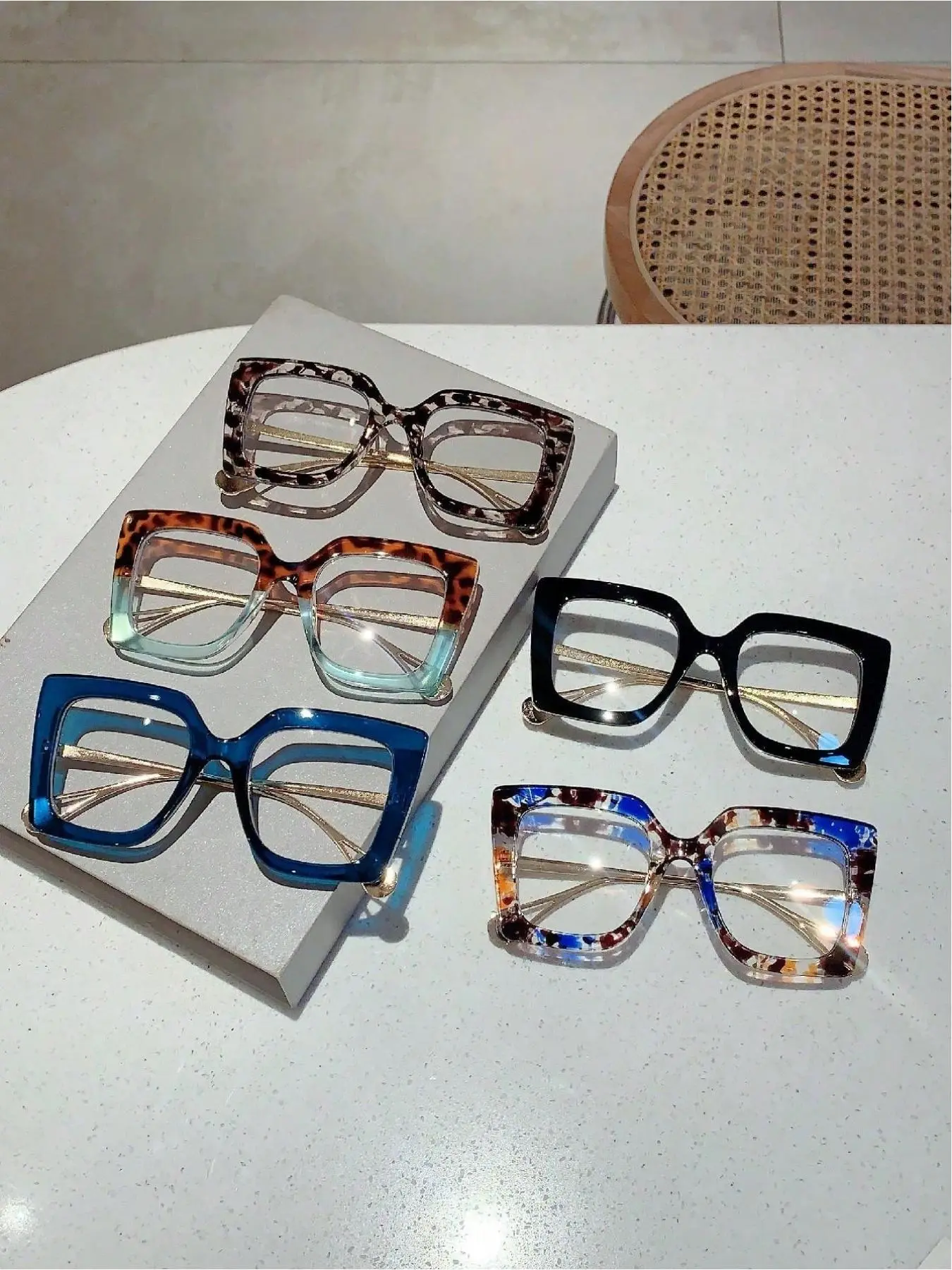 Fashionable Tortoiseshell Pattern Eyeglasses, Fashionable Frames Glasses, Trendy Casual Eyeglasses for Women & Men, Daily Clothing Decor, Student Daily Use, High Quality Eyewear, Stylish Trendy Eyewear