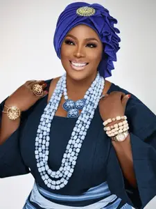 Women's Metal Decorative Head Wrap Cap Turban Hijab, Side Fringe Tassel Design, Perfect for Travel & Daily Home Use, Stylish Ladies' Accessory