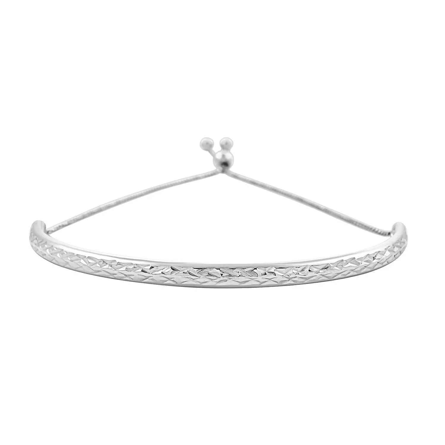Sterling Silver Bangle Bracelet (7-8In) (4.0 g) Sterling Silver Bangle Bracelet (7-8In) (4.0 g)