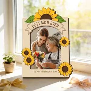 Mother's Day Best Gift for Mom Wooden Display Frame ,Commemorative Keepsake Gift from Son or Daughter to Mother