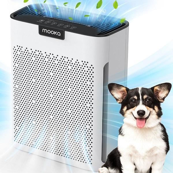 [New Year Gift] MOOKA Pet Air Purifiers for Home Large Room 2000Ft² with Washable Filters,Fragrance Sponge, H13 HEPA Fil