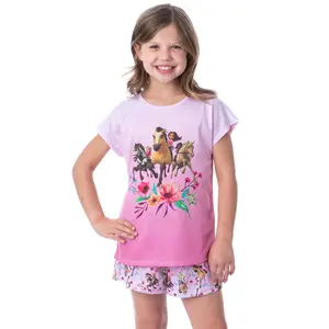 Girls' Spirit Untamed Movie Horse Lucky Sleep Pajama Set Shorts Crewneck