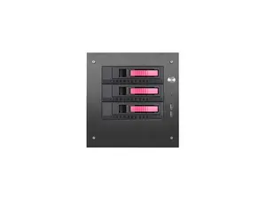 iStarUSA S-35-3M1RD Black Aluminum / Steel Tower Compact Stylish 3x 3.5" Hotswap mini-ITX Tower - Red HDD Handle