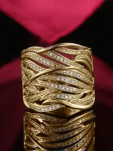 1 PC Gorgeous Style Cubic Zirconia Ring Unique Rings For Women For Valentine's Day Gift Wedding Engagement Anniversary Party Band Jewelry, Wedding Rings