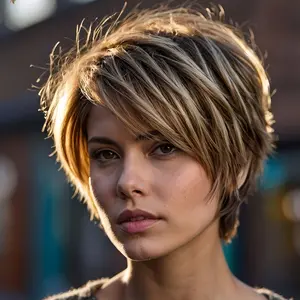 New 2025 Arrivals New model High Quality Human Hair Short Straight Pixie Cut Wig 180% Density Rose Net Cap Layered Ombre Blonde (P4/27) Natural Look for Women of All Ethnicities Versatile Hairpiece Comfortable Fit Cap Quick Hairstyle Easy to Wear Wig Begi