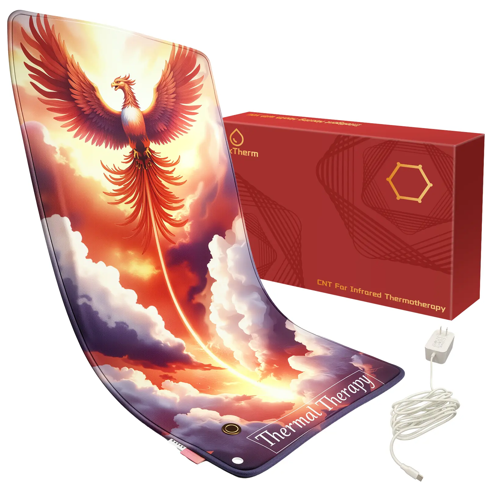 Extra Large Heating Pad with Carbon Nanotube,Fast Heating Far Infrared Therapy for Pain Relief,12V Safe and Washable, Ultra-Soft & Aromatic,Extra-Long Power Cord Allowing Flexible use(33"x17")