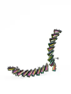 "Ice Rainbow" Multicolor Ear Crawler Earrings