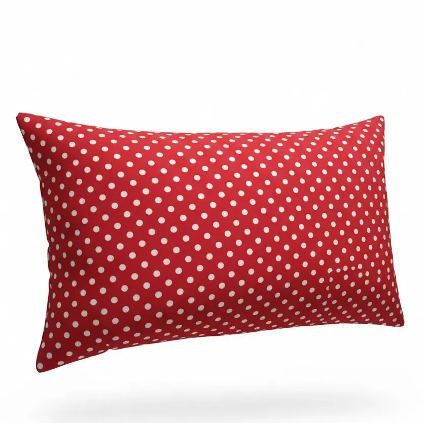 Red Polka Dot Mini Pillowcase 20 x 15 Soft and Cozy for littles Bedding