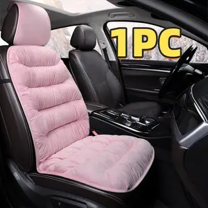 Solid Color Winter Warm Plush Car Seat Cushion, 1 Count Car Seat Cover, Easy To Install Auto Accessories for Cold Weather Comfort, Auto Seat Covers
