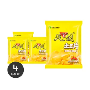 4Packs Angel Potato Chips Spicy Potato Chips, 3.8oz/Pack