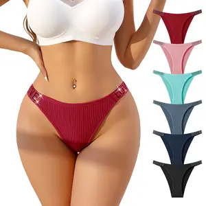 HOTCOM Women’s Style High-Cut Letter Decor Knickers – Soft Breathable Everyday Womenswear Panties