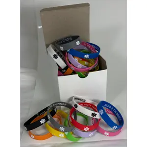 Enhance Patient Care: Blood Thinner Medical Alert Bracelets Discreet Style (25-Pack)