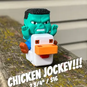 3d Printed ChickenJockey (3D Printed Minecraft Decor)