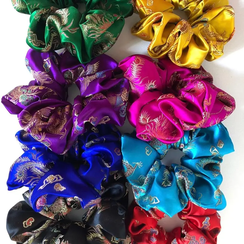 oversized scrunchies women’s hair accessories jumbo scrunchies hair accessory gifts for Mom Mother’s Day gifts dragon scrunchies