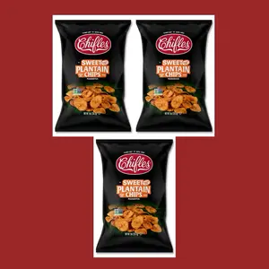 Chifles Sweet Plantain Chips 4.5oz x 3 Packs - Perfect Snack for Any Occasion Crispy