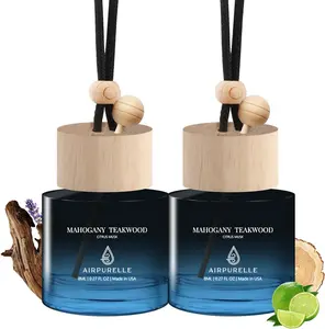 Car Air Freshener Hanging  Pack Car Air Fresheners Diffuser  Mahogany Teakwood Fragrance Oil Air Diffuser for Car, + days Long Lasting Car Fresheners Fragrance, Two .FL OZ/ML Made in USA