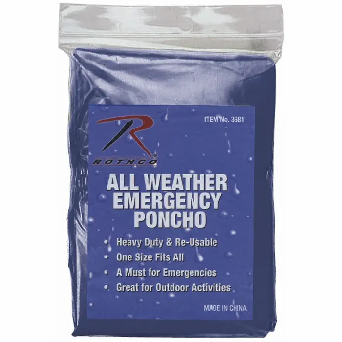Unisex Pocket-Size Lightweight Durable Synthetic Waterproof Polyester Rain Coat - 1-Size-Fits-All 50"x80" Emergency Home Supplies Rainwear for Outdoor Events