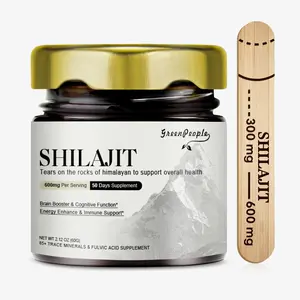 Himalayan Shilajit Resin Supplement - 600mg Per Serving, 50 Day Supply - Natural Energy & Immune Support, Brain Booster, Rich in Trace Minerals & Fulvic Acid