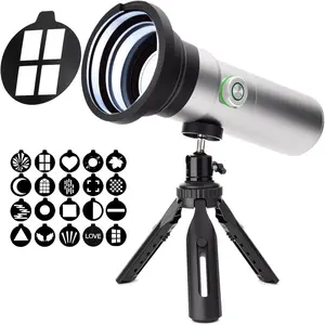 4 Color RGB Photography Flashlight - with 20 GOBO Filters & Tripod, 7500mAh Rechargeable Handheld Photography Light for Weddings, YouTube,  Videos, Portrait Photography, Content Creation