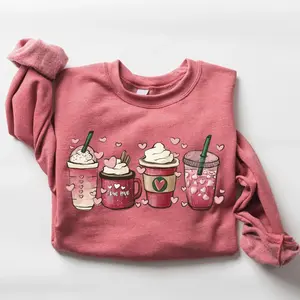 Women's Valentine's Day sweatshirt, Valentine's Day coffee sweatshirt, Women's Valentine's Day sweater, Valentine's Day shirt, Valentine's Day sweaterRAIMENTRY