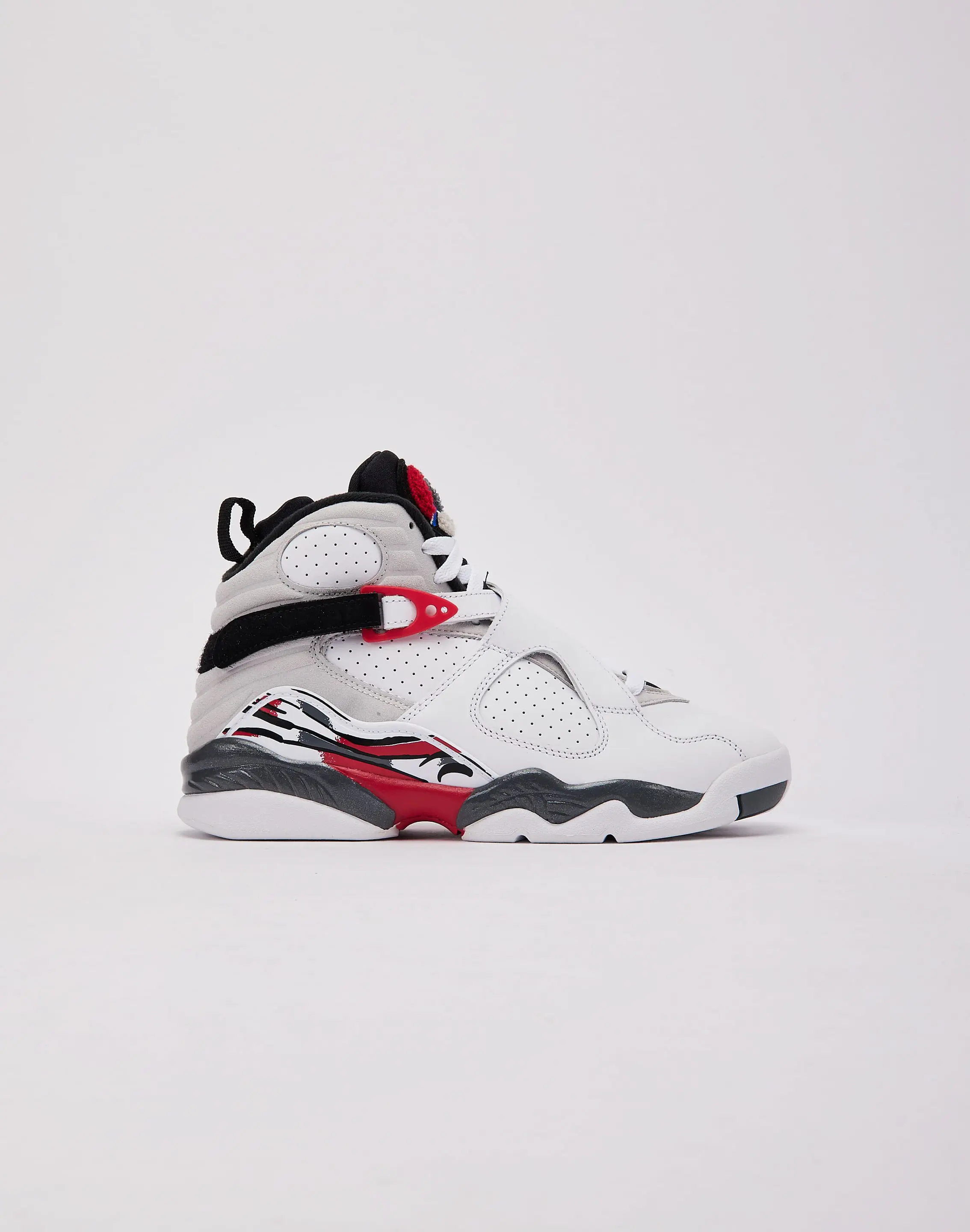 Kids Jordan Air Jordan 8 Retro 'White and True Red' Grade-School