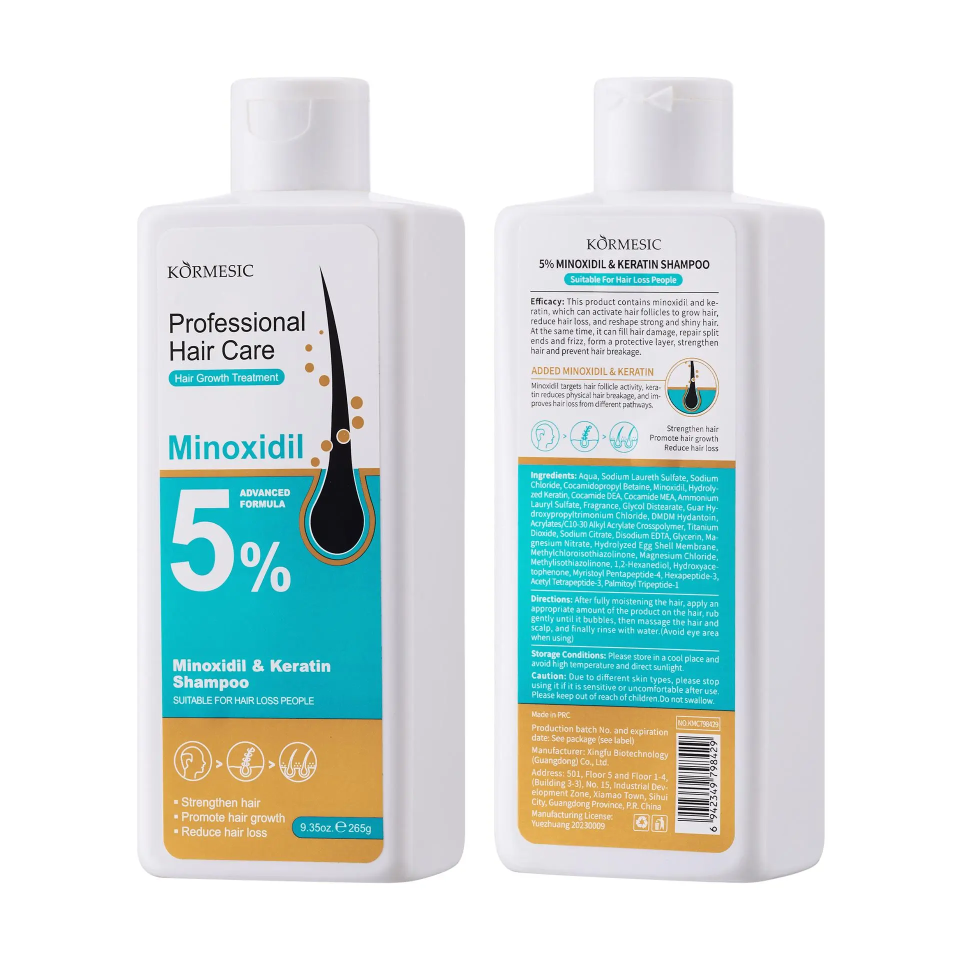KORMESIC 5% Minoxidil & Keratin Hair Growth Smoothening Water Professional Hair Care Treatment for Regain Thickness and Shine Thicker Looking Hair Thicker Fuller Hair